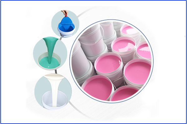 五顏六色，分不清是液體硅膠還是固化劑